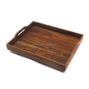 Bandejas de Madera Personalizables de Nuevo Diseño con Asa Hueca, Plato Rectangular para Cocina, Baño, Fiestas, Individual - Product Image 6