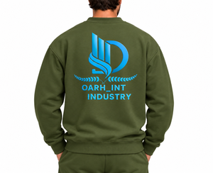 Sudadera OARH_INT para Hombre, Cuello Redondo, Color Verde Oliva, Corte Regular, 100% Algodón Felpa, Logotipo Estampado en la Parte Delantera, Estilo Casual para Otoño - Product Image 5