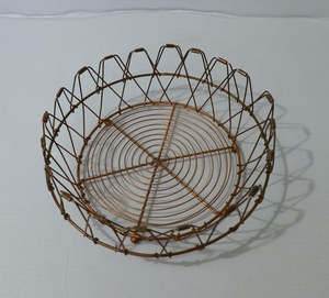 Cesta plegable de malla de alambre de hierro hecha a mano de alta calidad con fabricante y proveedor de revestimiento de cobre de India - Product Image 2