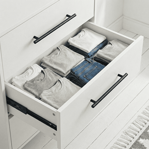 Poignée de meuble moderne en forme de T en acier inoxydable finition noir mat doré pour cuisine, salle de bain, armoire, chambre à coucher - Product Image 5