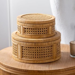 Caja de Regalo con Tapa Abatible para Cuentas de Oración Tradicionales Chinas, Hecha de Madera de Bambú Ecológica |   Almacenamiento Artesanal al por Mayor - Product Image 3