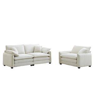 Modern Two-Piece Living Room <b>Sofa</b> <b>Set</b> for <b>Small</b> Apartments Consisting of a Single Seater with Stylish Design - Product Image 6