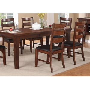 Set di 2 Sedie da Pranzo in Noce Anticato con Schienale a Scala e Cuscini, in Legno Massello, Stile Elegante Anticato - Product Image 6