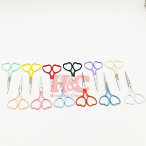 High Quality Mini Sharp Straight Blade Heart Beauty Ceramic Handle Stainless Steel <b>Cuticle</b> <b>Scissors</b> Solid Pink Wholesale Price - Product Image 1