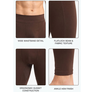 Leggings de compression pour hommes à coutures plates, en tissu doux et extensible, pour entraînement et yoga, coupe ajustée, couleur personnalisable - Product Image 5