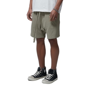 Pantalones Cortos Deportivos Extra Grandes para Hombre, 240 g/m², Lona Sólida Informal, Ecológicos, 100 % Algodón, con Cordón Ajustable y Logotipo Estampado - Product Image 1