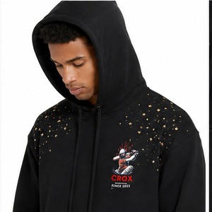 Sudadera con Pedrería para Hombre, Tejido de Alta Gama, Detalle de Cristal, Corte Cómodo y Relajado, Colección de Moda Urbana, Nueva Calidad - Product Image 3