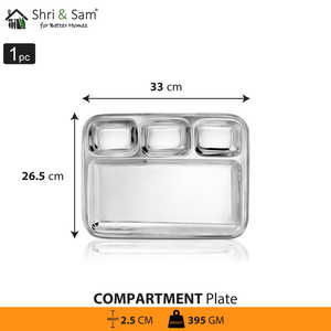Plats et assiettes à compartiments en acier inoxydable - Product Image 2