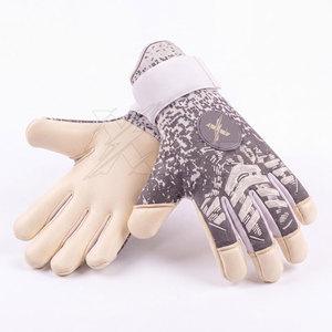 Gants de gardien de but professionnels en caoutchouc respirant avec paume en latex pour une meilleure adhérence, conception à doigts complets et sangle de poignet réglable pour le football - Product Image 2
