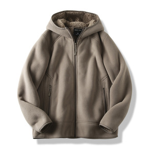 Hooded Windproof Fleece <b>Jacket</b> Unisex Solid Color Sleeveless Zipper Closure Regular Fit Winter Outdoor Sportswear Pockets - Product Image 4