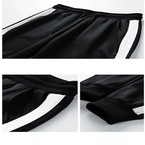 Conjunto Deportivo Liso de Color Sólido al por Mayor, Pantalones y Chaqueta Deportivos a Rayas - Product Image 6