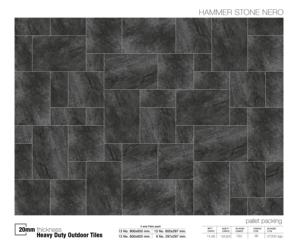 Azulejos de Porcelana para Piscina, Modelo Stone Nero Moderno, 20 mm de Grosor, Azulejos Resistentes para Exteriores, Losas para Pavimentación - Product Image 6