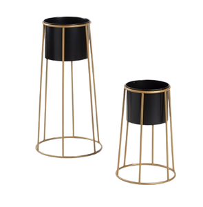 Macetas Metálicas de Diferentes Tamaños para Decoración Interior y Exterior del Hogar y Hoteles, Soporte para Macetas para Jardín, Portátil - Product Image 5