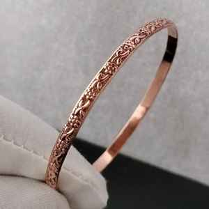 Bracelet Magnétique en Cuivre Pur pour Hommes et Femmes, Gravé Floral Artisanal, Aimants Thérapeutiques, Soulagement de la Douleur, Élégant - Product Image 2