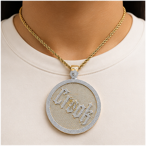 925 Sterling <b>Silver</b> Gold Plated Unisex Hip Hop Style Custom <b>Name</b> <b>Necklace</b> Fine Jewelry Classic Charm Pendants Moissanite Iced - Product Image 2