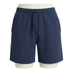 Unisex Comfort Fit <b>Men's</b> Navy Drawstring <b>Shorts</b> Soft Cotton <b>Lounge</b> Gym Training Casual Summer Athletic Wear <b>Shorts</b> - Product Image 1