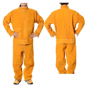 Combinaison de soudage en cuir de vachette ignifuge, résistante à la chaleur 500C-1000C, coupe régulière, protection de niveau D, vêtements de sécurité - Product Image 3