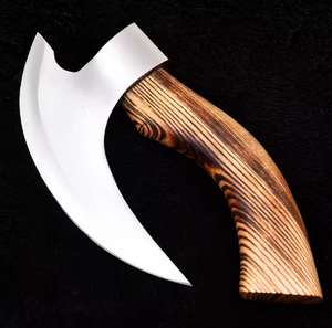 Couteau à pizza professionnel LEGACY BLADES en acier Damas avec manche en bois, antidérapant et durable, outil de cuisine - Product Image 4
