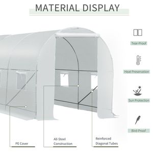 Serre a tunnel moderna per uso agricolo con telaio in acciaio zincato - Product Image 3