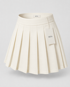 Jupe plissée mini pour femme RITS, taille haute, avec poches, anti-plis, séchage rapide, en Spandex/Polyester bleu, toutes saisons - Product Image 4