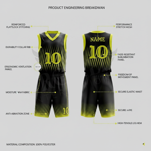 Professional Polyester Mesh Basketball Uniform Quick Dry Breathable Team Jersey OEM Sublimation Design Match Wear Uniform - Product Image 2