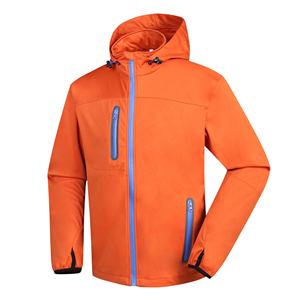 Veste coupe-vent imperméable orange sur mesure de haute qualité, veste coupe-vent imperméable pour homme, taille plus, pour l'extérieur - Product Image 3