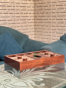 Plateau de service en bois rectangulaire multicouche, design minimaliste sculpté, inserts en acrylique pour usage domestique - Product Image 3