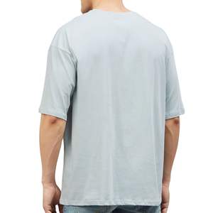 Camiseta Personalizada con Logotipo para Hombre, Corte Regular, Hombros Caídos, 100% Algodón, Ecológica, Transpirable, Estilo Urbano, Casual, OEM, Venta al Por Mayor - Product Image 5