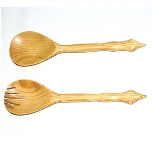Juego de 2 Utensilios para Servir Ensaladas de Madera de Acacia, Ecológicos, Naturales, Aptos para Lavavajillas - Product Image 4