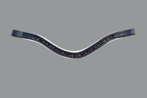 Correa frontal de cuero con canal vacío de 8 mm para caballo, para cabezada de canal - Product Image 4