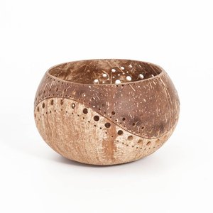 Wholesale sustainable <b>tealight</b> holders coconut shell tea light holder decorative candle <b>lantern</b> - Product Image 1