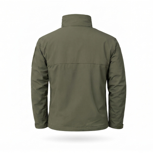 เสื้อแจ็คเก็ตผู้ชายแบบลำลอง คอตั้ง ผ้า softshell ซิปเต็มตัว อุ่นสบายสำหรับฤดูใบไม้ร่วง กันน้ำ ใส่ได้สองด้าน กันลม เหมาะสำหรับกิจกรรมกลางแจ้ง รับผลิตแบบ OEM - Product Image 2