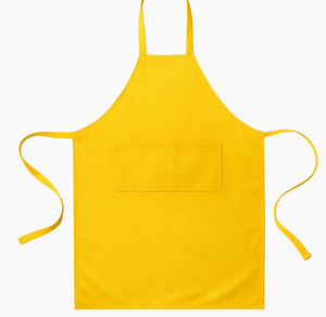 Yellow Non Woven <b>Apron</b> <b>Disposable</b> Food Service <b>Apron</b> With Pocket for Restaurant Kitchen Catering - Product Image 1