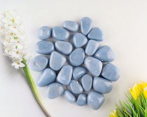 Angelite Pierres dégringolées Agate sculptée Pierres précieuses pour Feng Shui & Love Vente en gros en vrac Décoration intérieure Orgonite Motif Boule Thème - Product Image 3