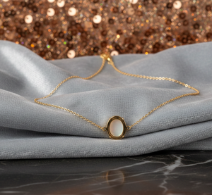 สร้อยคอหินรูปไข่หลากสี 16 นิ้ว สร้อยคอออกแบบสำหรับงานปาร์ตี้ เงินแท้ 925 ชุบทอง ของขวัญเครื่องประดับ ราคาขายส่ง - Product Image 5