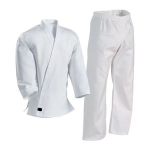 Uniforme de karaté noir pour adultes unisexe, 100% coton, vêtements d'entraînement durables, coupe régulière, style uni teint, combinaison d'entraînement légère - Product Image 4