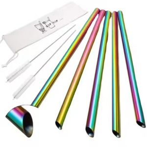 Contemporary Stainless Steel Drinking <b>Straws</b> Stylish <b>Metal</b> Drinkware for Modern Homes and Businesses - Product Image 2