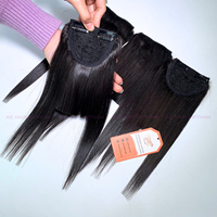 Haute qualité noir droite frange 100% pince à cheveux humains dans les Extensions de cheveux frange avant frange morceau de cheveux