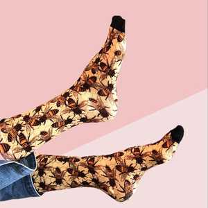 Calcetines de Tobillo con Diseño de Abejas, Unisex, Impresión Digital, Tejidos, Transpirables, Estándar, para Uso Diario en Otoño, con Spandex y Poliéster - Product Image 5