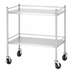 Chariot de rangement en acier inoxydable à 2 et 3 étagères pour laboratoire, hôpital et usage industriel - Product Image 3