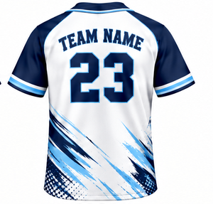 Maillot de baseball grande taille en gros, broderie personnalisée, polyester respirant, manches courtes, uniforme de baseball américain unisexe - Product Image 4