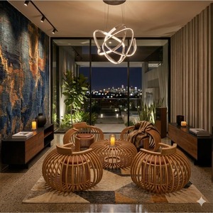 Simple Modern Wood <b>Sofa</b> Set with Eco-Friendly & <b>Waterproof</b> Features for Living Room and Outdoor Spaces - Product Image 5