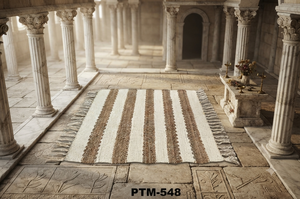 Alfombra de algodón/yaute tejida a mano / Alfombra para sala de estar, rectangular, pelo medio, PTM No.548 - Product Image 2