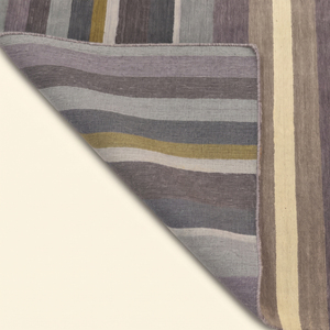 Alfombra DECORDEC de Lana, Hecha a Mano, Antideslizante, Ecológica, con Rayas Horizontales Tonales en Capas, Pelo Medio Grueso, para Dormitorio y Sala de Estar - Product Image 5
