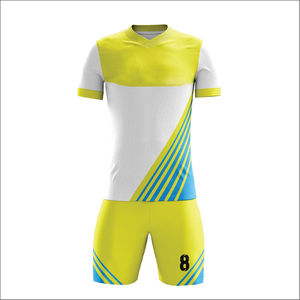 Uniformes de Fútbol Unisex, 100% Poliéster, Transpirables, Duraderos, con Opción de Impresión por Transferencia de Calor en la Parte Delantera, Mangas Cortas, Pedidos al Por Mayor OEM - Product Image 1