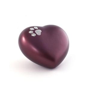Handmade Small Heart Cremation <b>Urn</b> With Paw Print Design Latest Pet <b>Urns</b> For <b>Cat</b> Dog Burial Ashes Keepsake Funeral Gift Ideas - Product Image 1