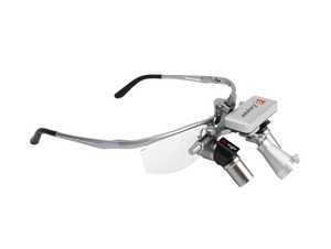 Loupes dentaires ergonomiques manuelles en métal ASLING INTERNATIONAL EL-1 3.0X avec lampe frontale, loupe binoculaire chirurgicale certifiée CE - Product Image 1