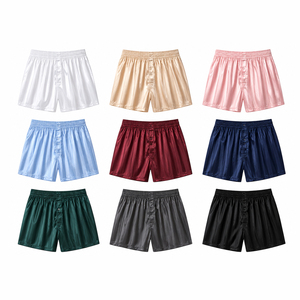 Mens Satin Stripe <b>Boxer</b> Shorts 3 Pack Comfortable Loose Fit Breathable Sleepwear Lounge Shorts - Product Image 4
