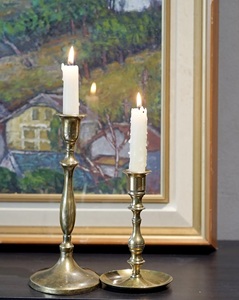 Support de bougie vintage en laiton conique fait main, embossé, résistant à la chaleur, grand modèle pour la décoration de la maison, Noël, mariage, fête - Product Image 3