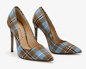 Wholesale Custom Wedding Scottish Tartan Stiletto <b>Heels</b> for Women Party Plaid High <b>Heel</b> Pumps OEM & ODM Manufacturer - Product Image 1